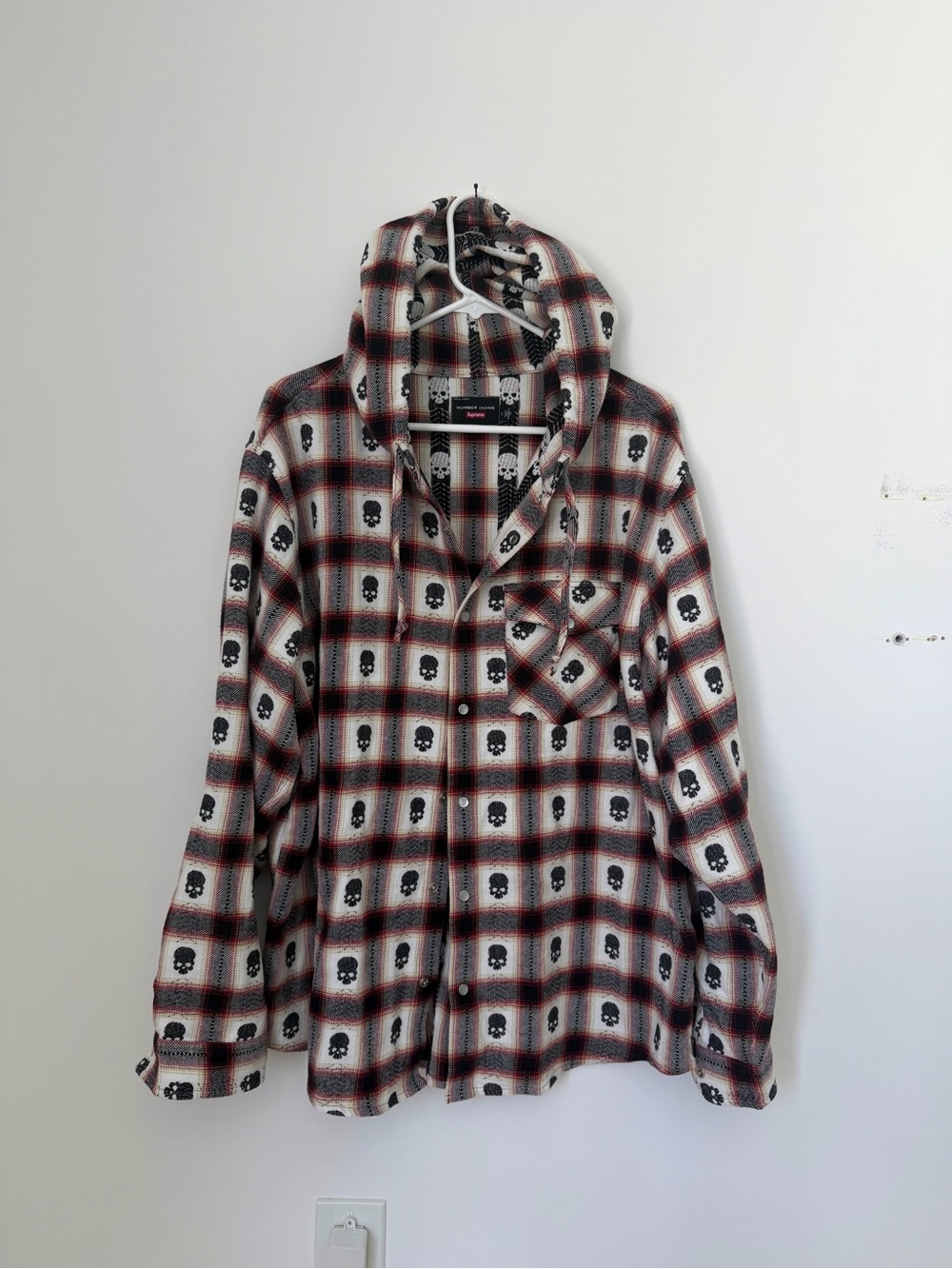 Supreme x Number (N)ine Hooded Skull Flannel Size Large